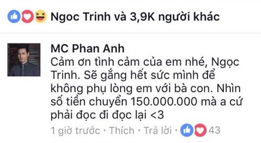 Ngọc Trinh bị nghi chỉ làm màu việc đóng góp 150 triệu, Phan Anh nhanh chóng lên tiếng trần tình - Ảnh 2.