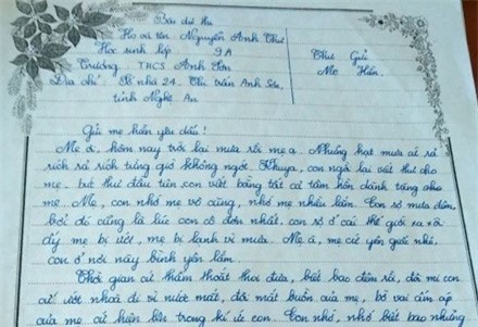 Nhung buc thu gui me khien nguoi tre phai xem lai minh hinh anh 1