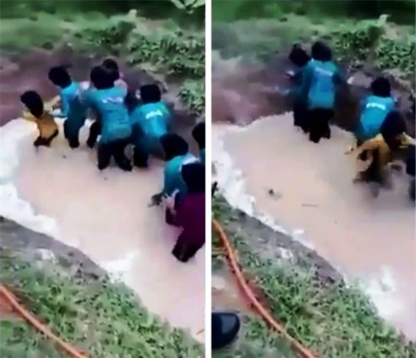 Học sinh tiểu học gào khóc vì bị ép đi qua hố thả đầy rắn - Ảnh 3.