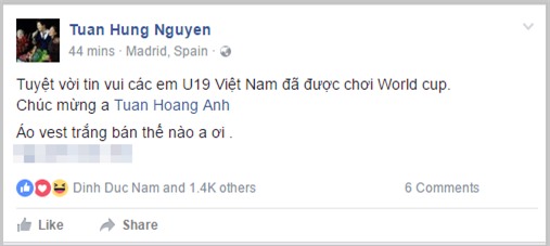 MC Phan Anh, Tuấn Hưng... cũng phát cuồng với chiến tích dự World Cup của U19 Việt Nam - Ảnh 5.