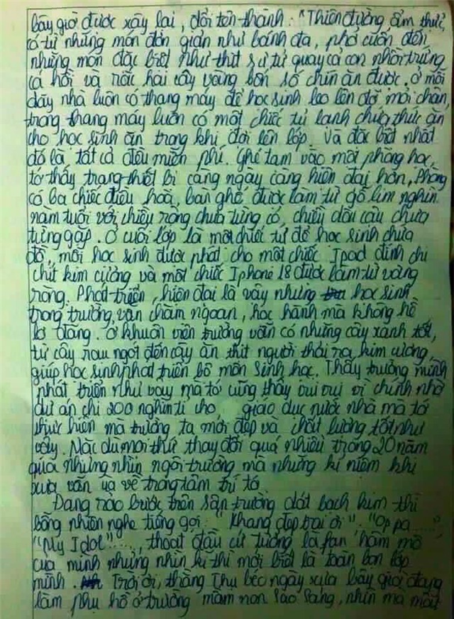 bức thư, bức thư năm 2035, nam sinh đất Cảng