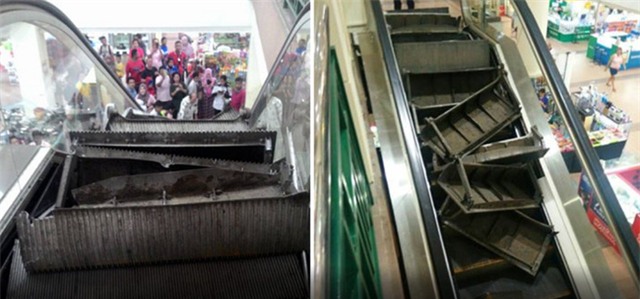 Malaysia: Thang cuốn trong trung tâm thương mại nổ tung, khách hàng hoảng sợ bỏ chạy - Ảnh 1.