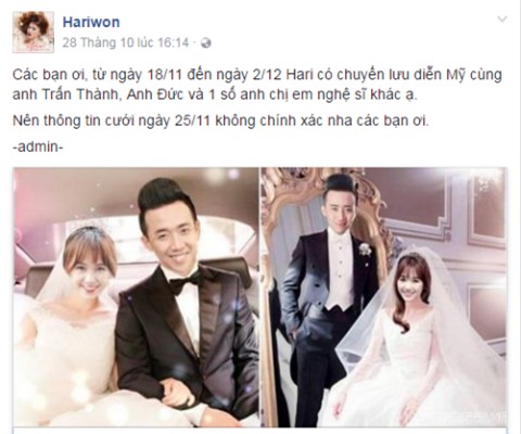 Hari cuoi Tran Thanh: Phu nhan van&nbsp;di&nbsp;dat&nbsp;do cuoi