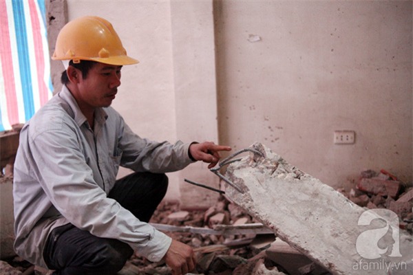 phá dỡ nhà bị nghiêng