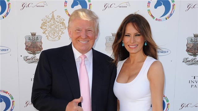 Donald Trump cùng người vợ hiện tại Melania