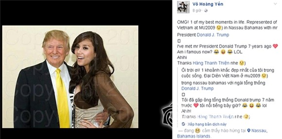 Võ Hoàng Yến chụp cùng Donald Trump 4