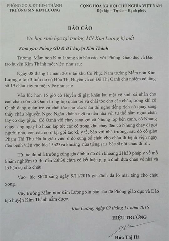 be 3 tuoi chet sau bua an: hieu truong nha truong noi gi? - 2