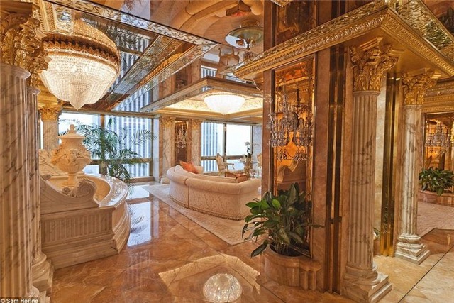 biệt thự xa xỉ, Donald Trump, tổng thống thứ 45 của nước Mỹ, tài sản khổng lồ, penthouse, New york, tòa tháp, thương hiệu, Obama