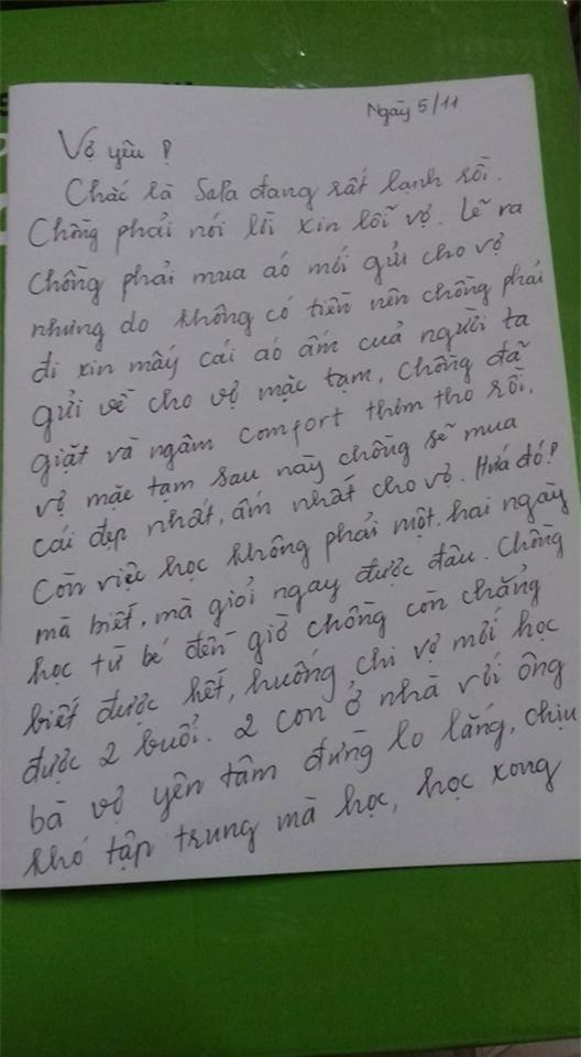 Lá thư chồng miền xuôi gửi vợ miền ngược khiến dân tình xúc động - Ảnh 1.