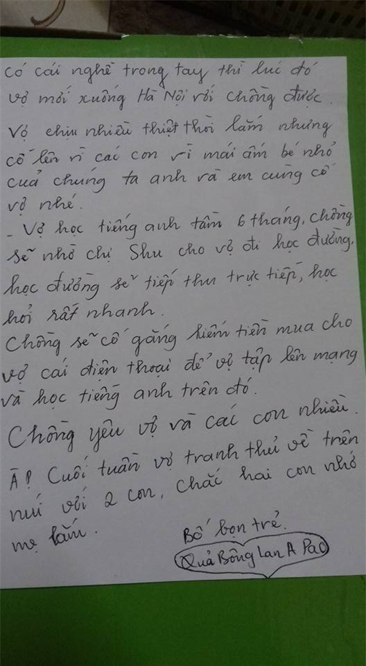 Lá thư chồng miền xuôi gửi vợ miền ngược khiến dân tình xúc động - Ảnh 2.