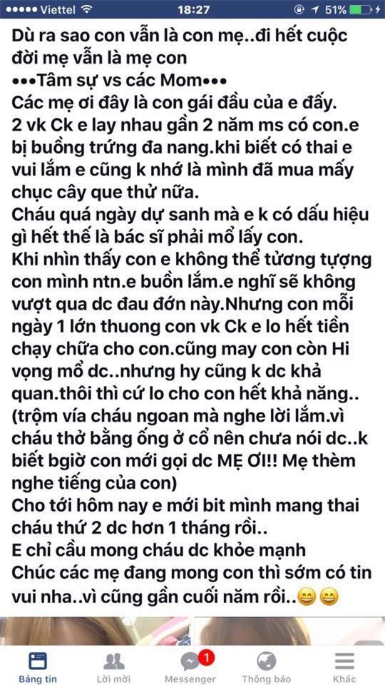 Dòng tâm sự của người mẹ có con gái bị dị tật khiến chị em nghẹn lòng - Ảnh 2.