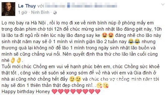 Vợ chồng Lê Thúy hạnh phúc 5