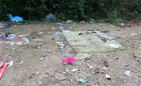 Hiện trường nơi phát hiện bao tải giấu thi thể cô giáo mầm non bị sát hại