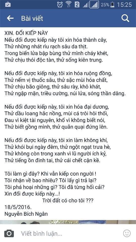 Bài thơ của nữ sinh lớp 8 khiến dân mạng lặng người