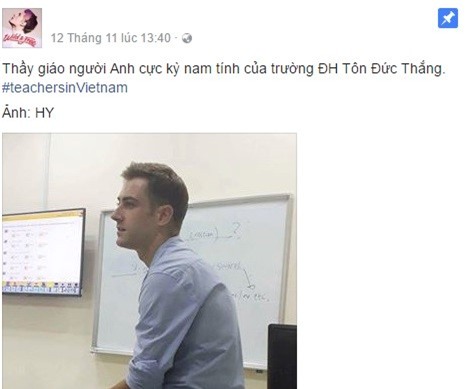 Thay giao ngoai quoc dien trai bi chup len trong lop hoc hinh anh 1