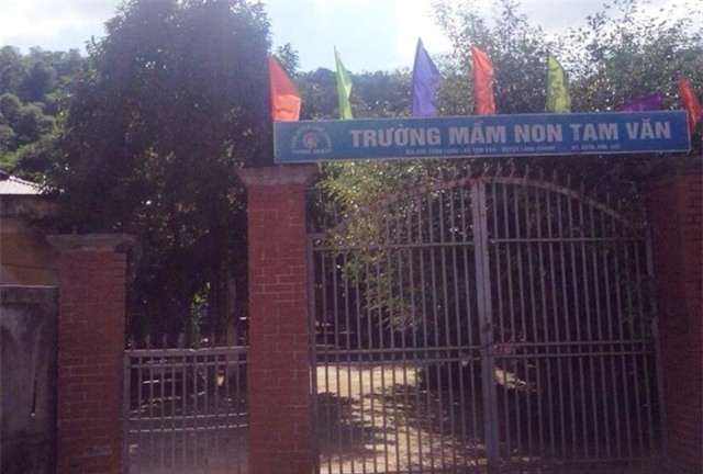 Trường mầm non Tam Văn, nơi cô Tấm công tác trước khi bị giết