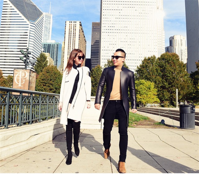 Ngọc Trinh tình tứ bên ông bầu Khắc Tiệp, sành điệu trên đường phố Mỹ - Ảnh 9.