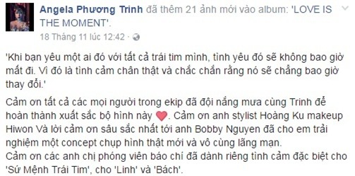 Võ Cảnh quá lười nên copy y chang status của Angela Phương Trinh để đăng Facebook? - Ảnh 2.