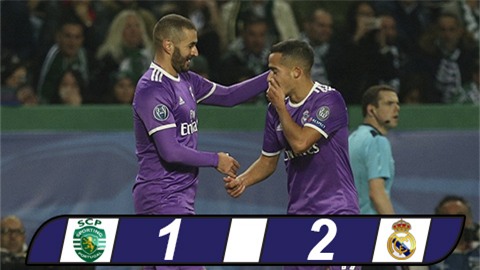 Đánh bại Sporting, Real theo chân Dortmund vào vòng 1/8 Champions League