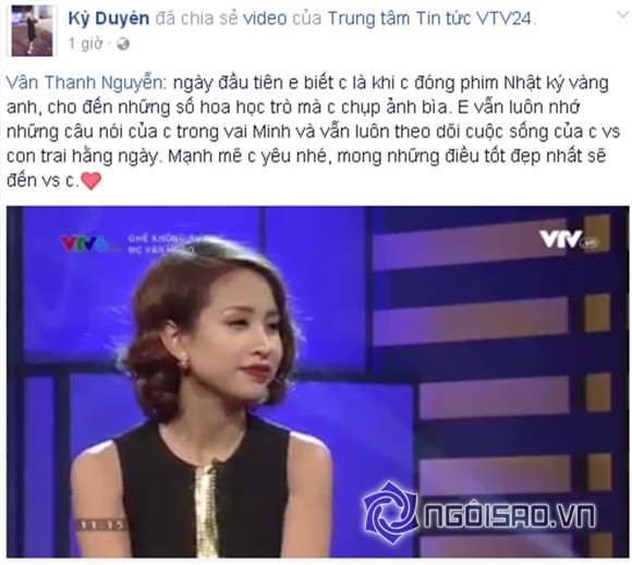 Vân hugo, vân hugo bị hỏng mắt, sao việt động viên vân hugo, MC Vân Hugo, Thanh Vân Hugo, sao việt