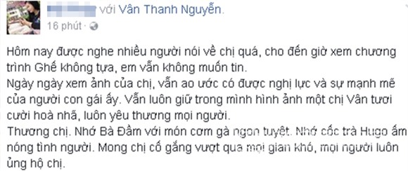 Vân hugo, vân hugo bị hỏng mắt, sao việt động viên vân hugo, MC Vân Hugo, Thanh Vân Hugo, sao việt