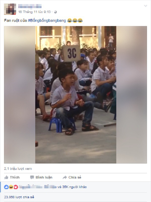 Phát sốt với cậu nhóc fan cuồng Bống bống bang bang hút triệu lượt xem - Ảnh 2.