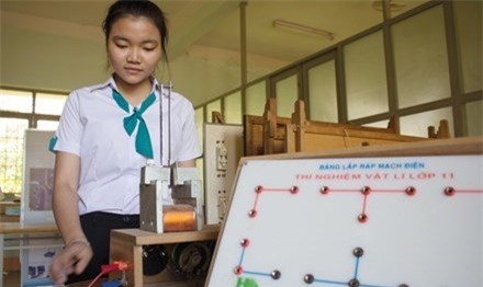 Nữ sinh trường huyện sáng chế phanh điện từ