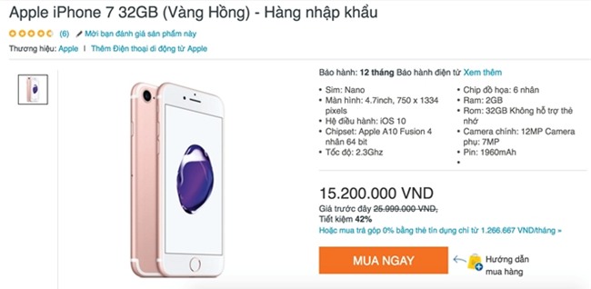 iPhone 7 giam gia ve muc ky luc o Viet Nam hinh anh 1