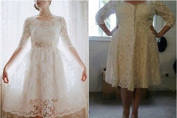 Dân tình choáng váng với chiếc váy cưới xuyên thấu như