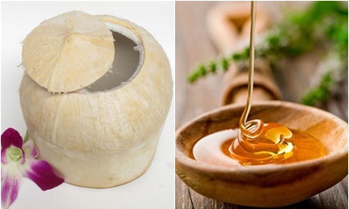 tron nuoc dua va mat ong roi thoa len mat, seo va vet tham se dan dan mat het - 2