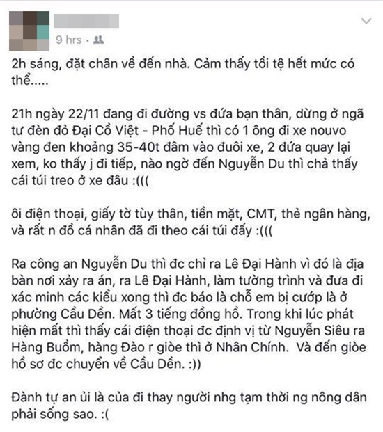 Hàng loạt chị em lo sợ trước thủ đoạn dàn cảnh đâm xe rồi cướp tài sản trên đường phố Hà Nội - Ảnh 2.