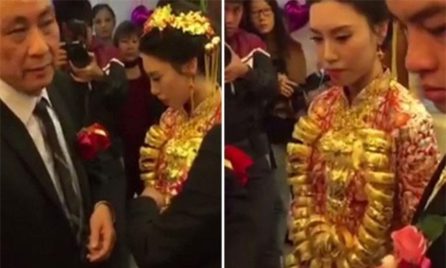 Xôn xao video lấy chồng đại gia 70 tuổi, cô gái 20 tuổi được tặng 20kg vàng đeo trĩu cổ - Ảnh 2.