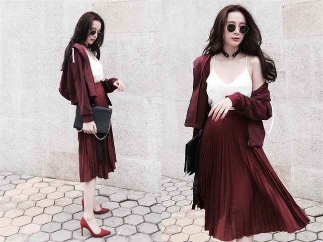 thoi trang duong pho sao viet dep: hoang thuy khoe noi y tao bao 