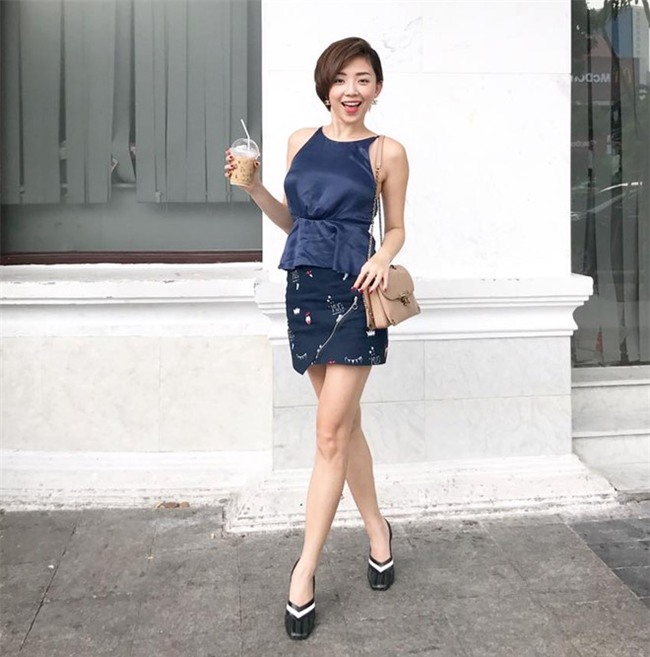 thoi trang duong pho sao viet dep: hoang thuy khoe noi y tao bao