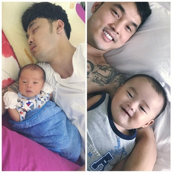 Khâm phục trước những sao nam Việt chăm vợ bầu cực khéo 1