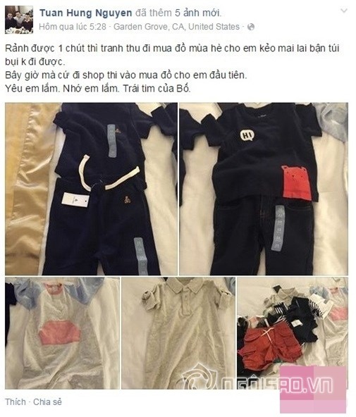 Những khoảnh khắc Tuấn Hưng chăm con  0 1 0