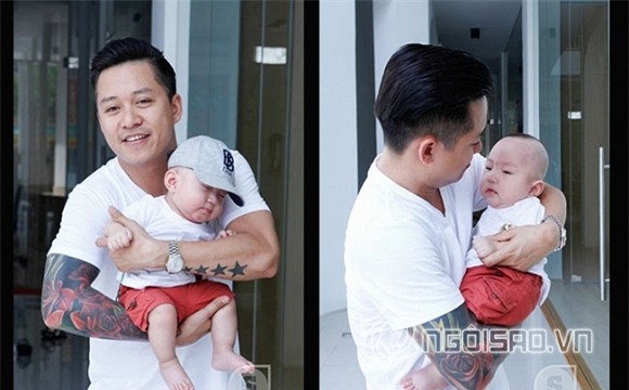 Những khoảnh khắc Tuấn Hưng chăm con  1