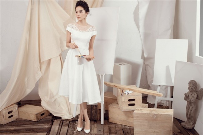 Tấm Hạ Vi "gây thương nhớ" với ren trắng xuyên thấu - 4