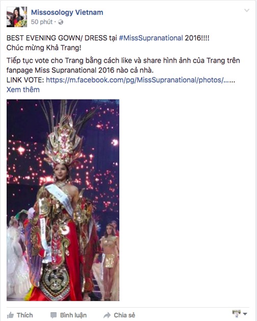 Vấp ngã, rơi mũ áo trên sân khấu, Khả Trang vẫn thắng giải trang phục đẹp nhất tại Miss Supranational 2016 - Ảnh 4.