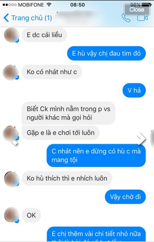 Ngỡ đùa mà thật: Bồ nhí của chồng nhắn tin hăm doạ, dằn mặt người thân của vợ - Ảnh 3.