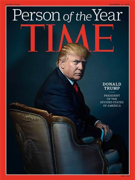  Chân dung của Tổng thống đắc cử Mỹ Donald Trump sẽ được làm ảnh bìa của Time vào tuần tới. (Ảnh: Today) 