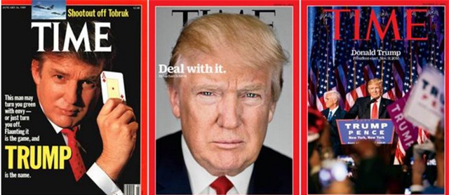 Ông Trump từng nhiều lần là nhân vật trang bìa của Time. (Ảnh: Time)