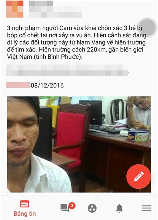 vu hanh ha be trai: bo cong an noi gi ve tin 