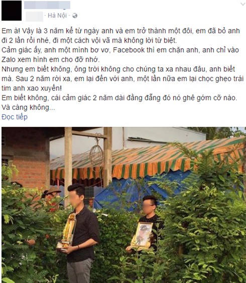 Câu chuyện xúc động đằng sau bức ảnh chàng trai lặng lẽ cầm di ảnh người yêu đã mất - Ảnh 1.