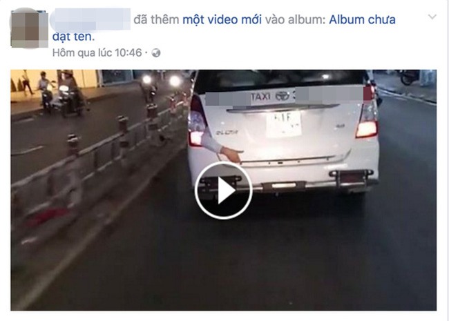 Hình ảnh rùng rợn: Cánh tay bị kẹp ở cốp xe taxi chạy trên phố Sài Gòn - Ảnh 2.