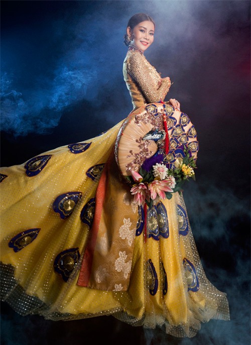 can canh ao dai chim cong long lay cua hoa hau hai duong - 4