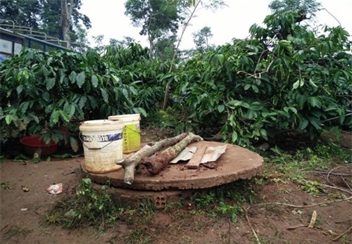 Giếng nước nơi hai mẹ con chị Hiền rơi xuống