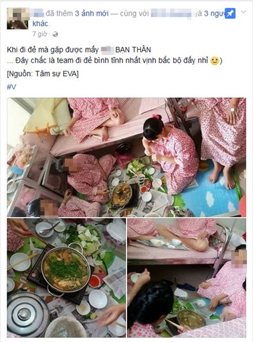 su that vu ba bau an lau tung bung trong benh vien hinh anh 1