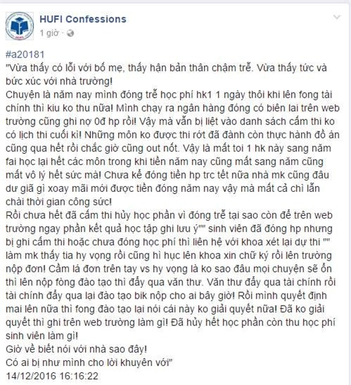 Hang tram sinh vien bi dinh chi thi vi chua dong hoc phi hinh anh 1