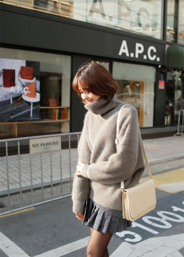Váy len nữ dáng suông đầm len cổ tròn phom rộng hàng Quảng Châu cao cấp  Style Hàn Quốc | Lazada.vn